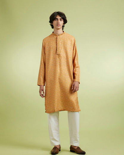 Diwas Men Mustard Magic Kurta