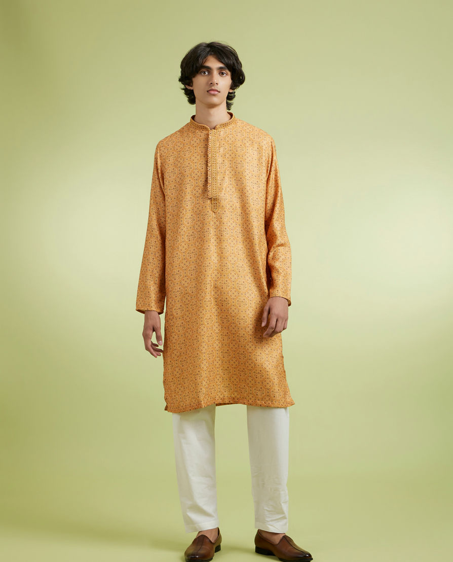 Diwas Men Mustard Magic Kurta