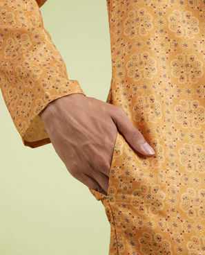 Diwas Men Mustard Magic Kurta