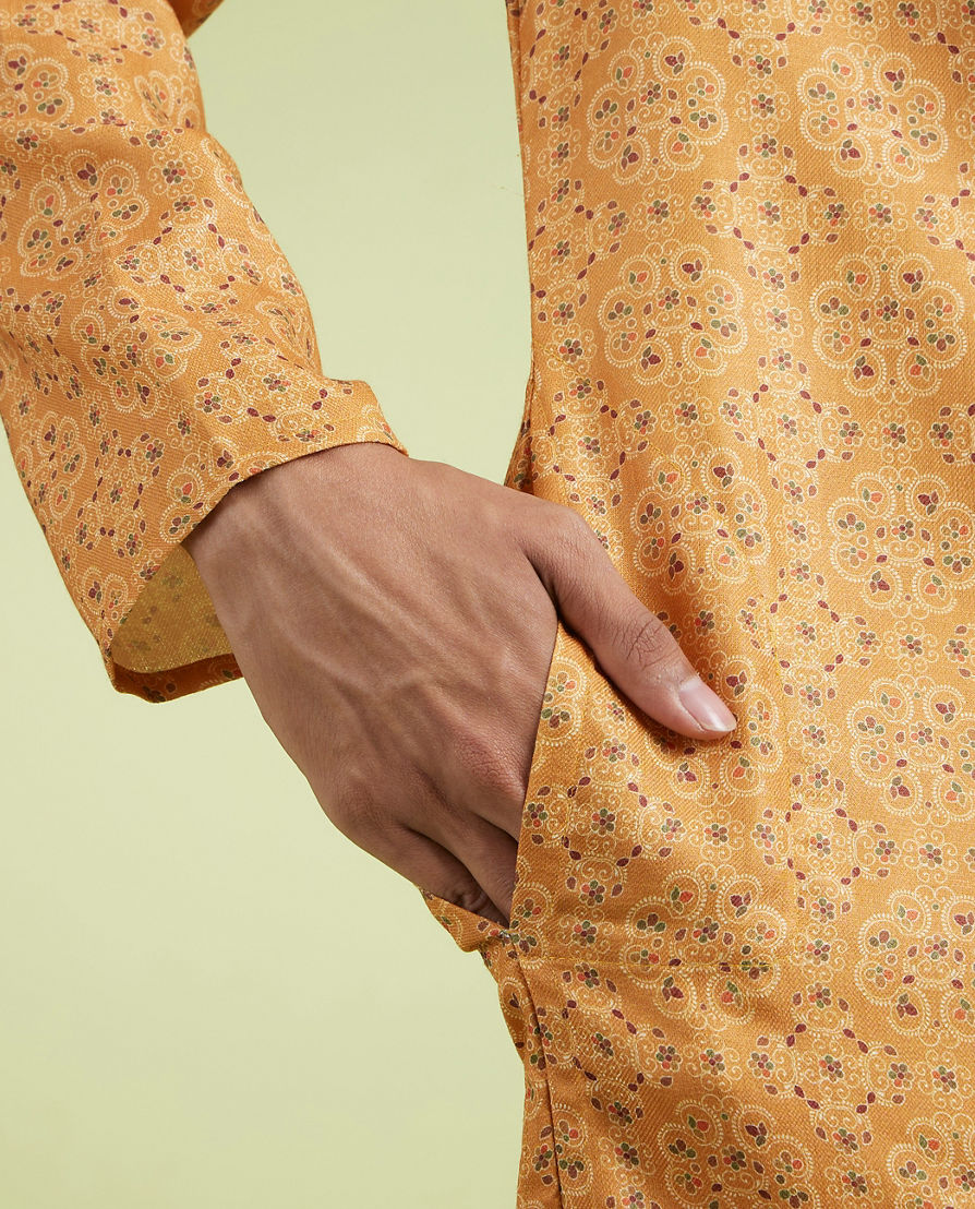 Diwas Men Mustard Magic Kurta
