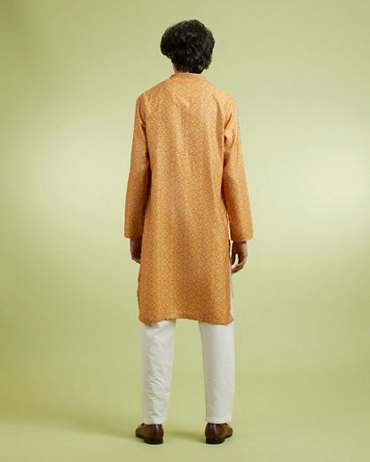 Diwas Men Mustard Magic Kurta