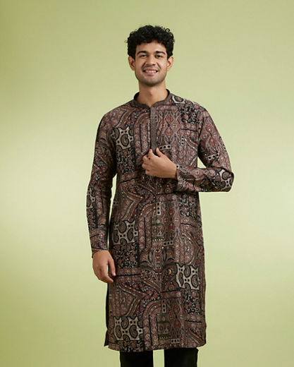Diwas Men Opulent Brown Kurta