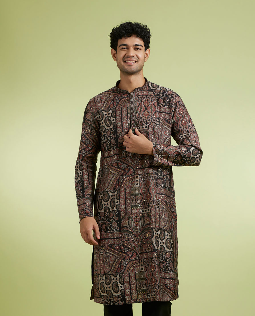 Diwas Men Opulent Brown Kurta