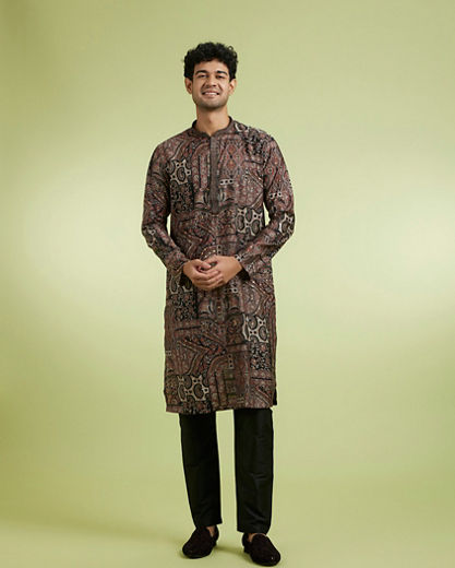 Diwas Men Opulent Brown Kurta