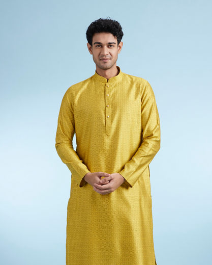 Diwas Men Mehndi Green Kurta