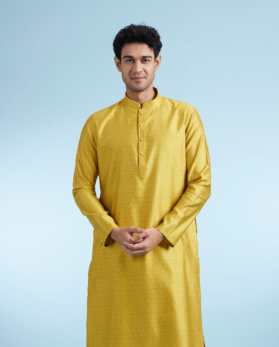 Diwas Men Mehndi Green Kurta