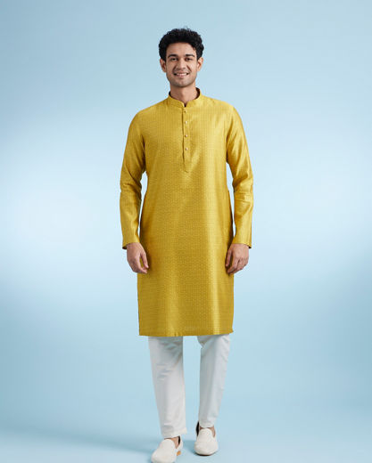 Diwas Men Mehndi Green Kurta