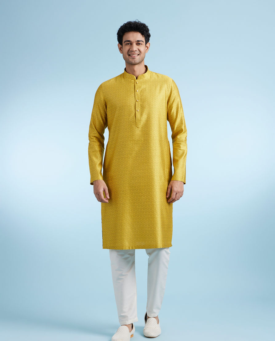 Diwas Men Mehndi Green Kurta
