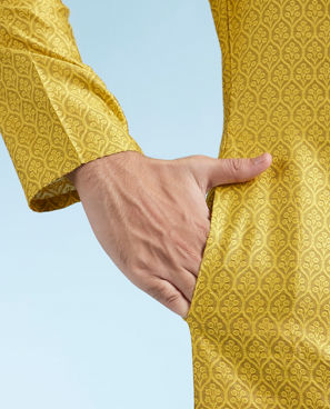 Diwas Men Mehndi Green Kurta