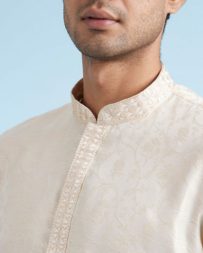 Diwas Men Beige Elegance Kurta