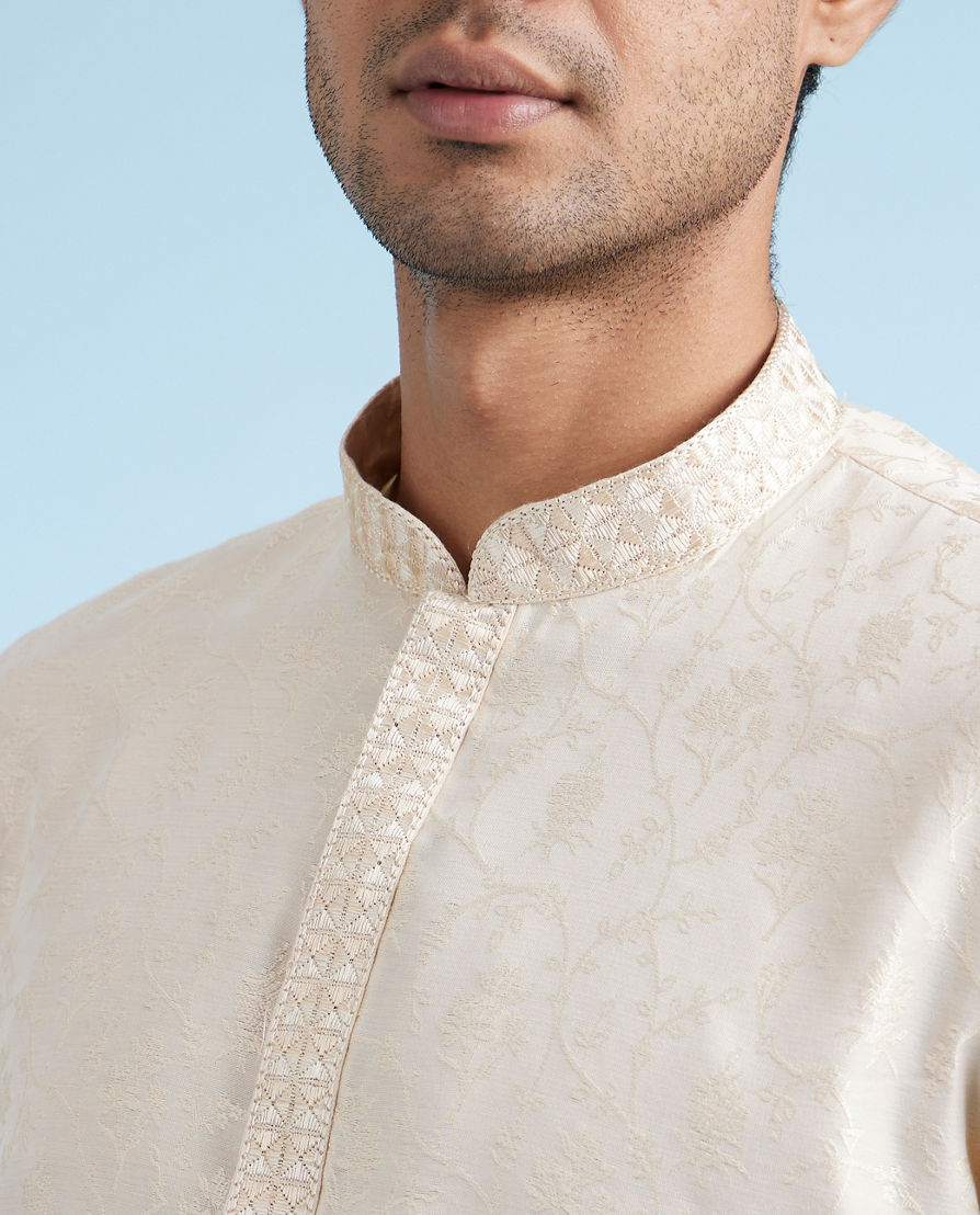 Diwas Men Beige Elegance Kurta