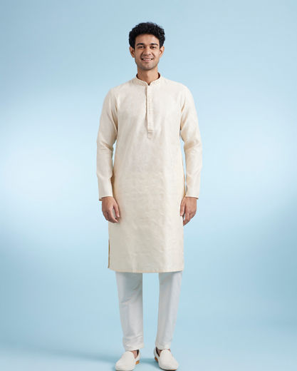 Diwas Men Beige Elegance Kurta