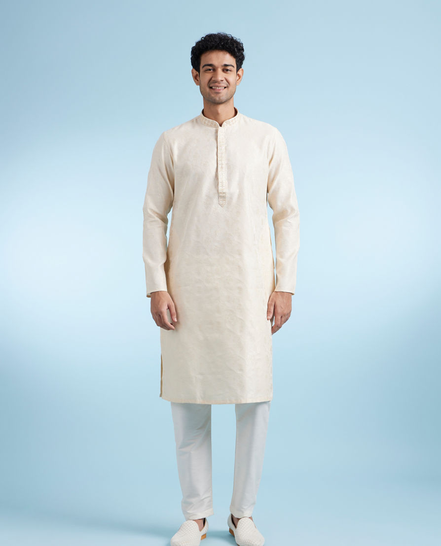 Diwas Men Beige Elegance Kurta