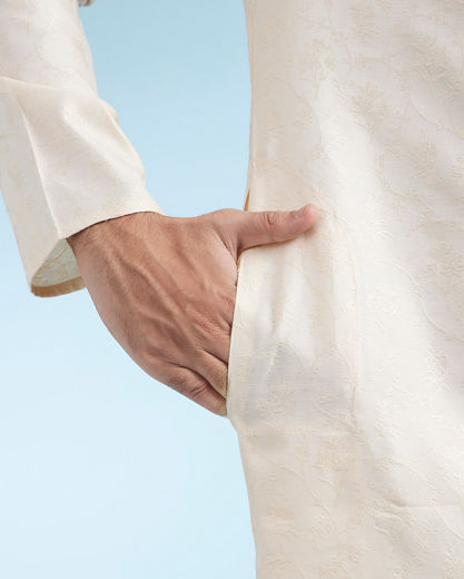 Diwas Men Beige Elegance Kurta