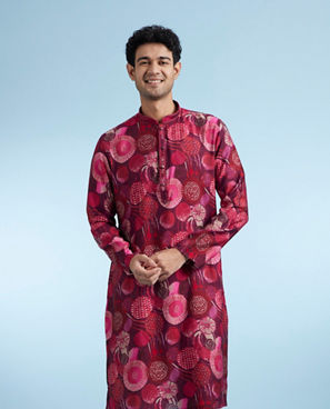 Diwas Men Vibrant Rani Kurta