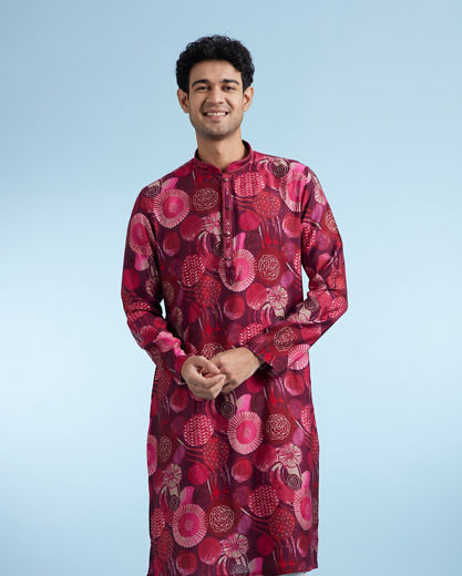 Diwas Men Vibrant Rani Kurta