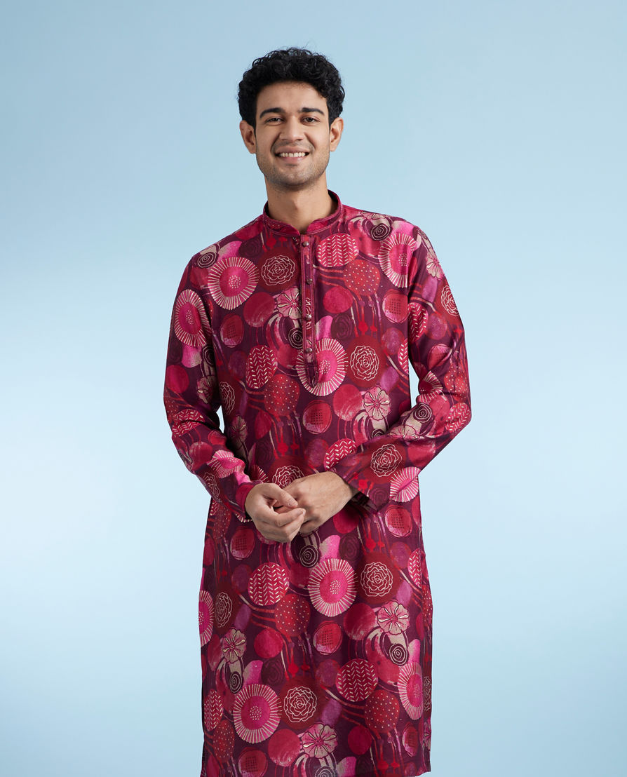 Diwas Men Vibrant Rani Kurta