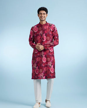 Diwas Men Vibrant Rani Kurta
