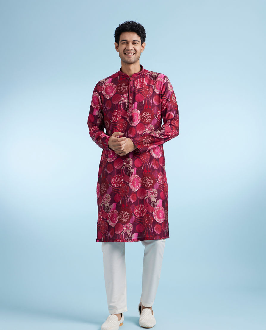 Diwas Men Vibrant Rani Kurta