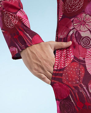 Diwas Men Vibrant Rani Kurta