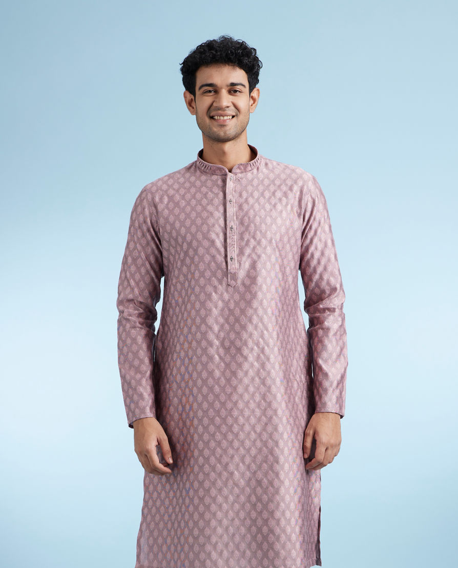 Diwas Men Dusty Pink Festive Kurta