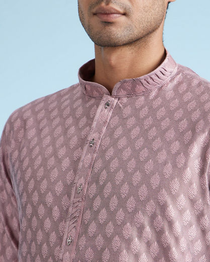 Diwas Men Dusty Pink Festive Kurta