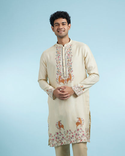Diwas Men Beige Serenity Kurta