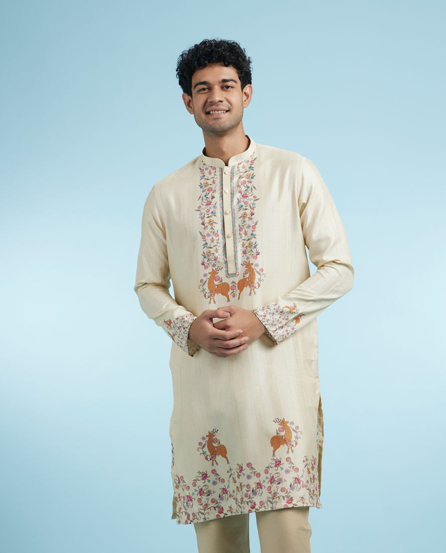 Diwas Men Beige Serenity Kurta