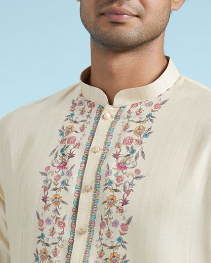 Diwas Men Beige Serenity Kurta