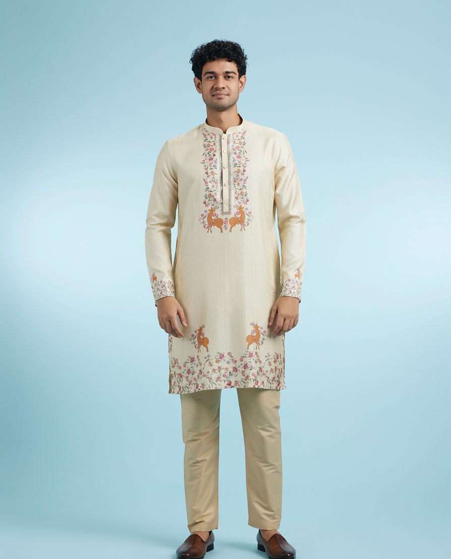 Diwas Men Beige Serenity Kurta