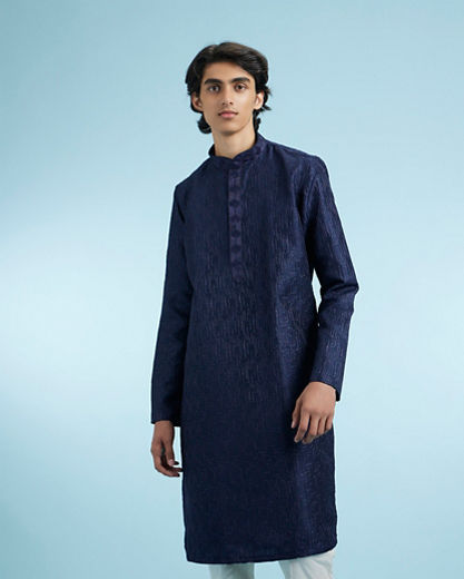 Diwas Men Elegant Dark Blue Kurta