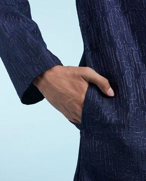 Diwas Men Elegant Dark Blue Kurta