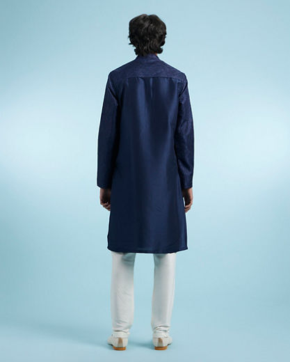 Diwas Men Elegant Dark Blue Kurta