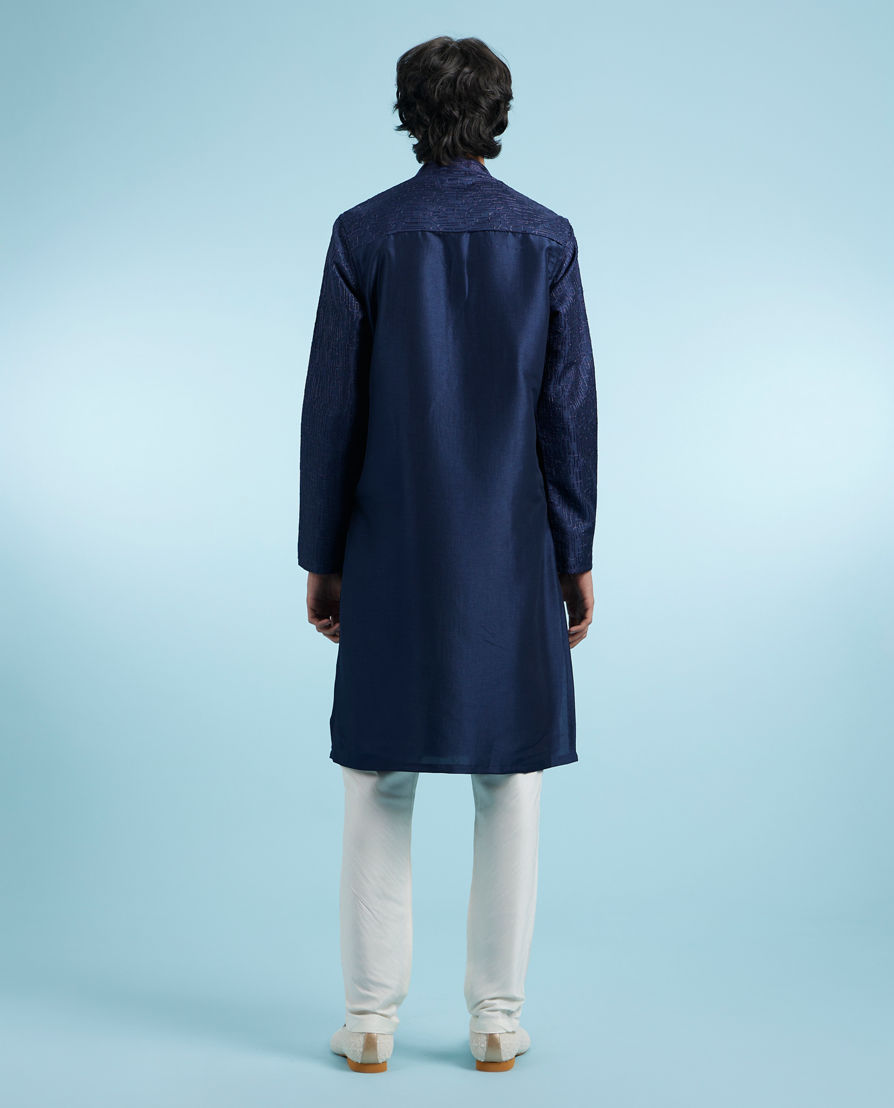 Diwas Men Elegant Dark Blue Kurta