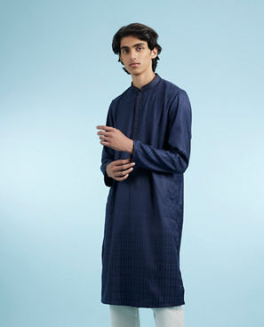 Diwas Men Regal Blue Festive Kurta