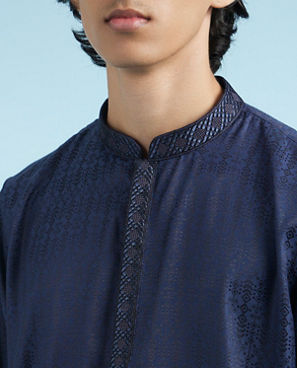 Diwas Men Regal Blue Festive Kurta