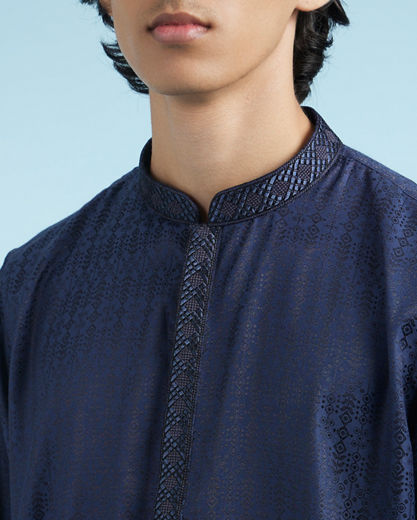 Diwas Men Regal Blue Festive Kurta