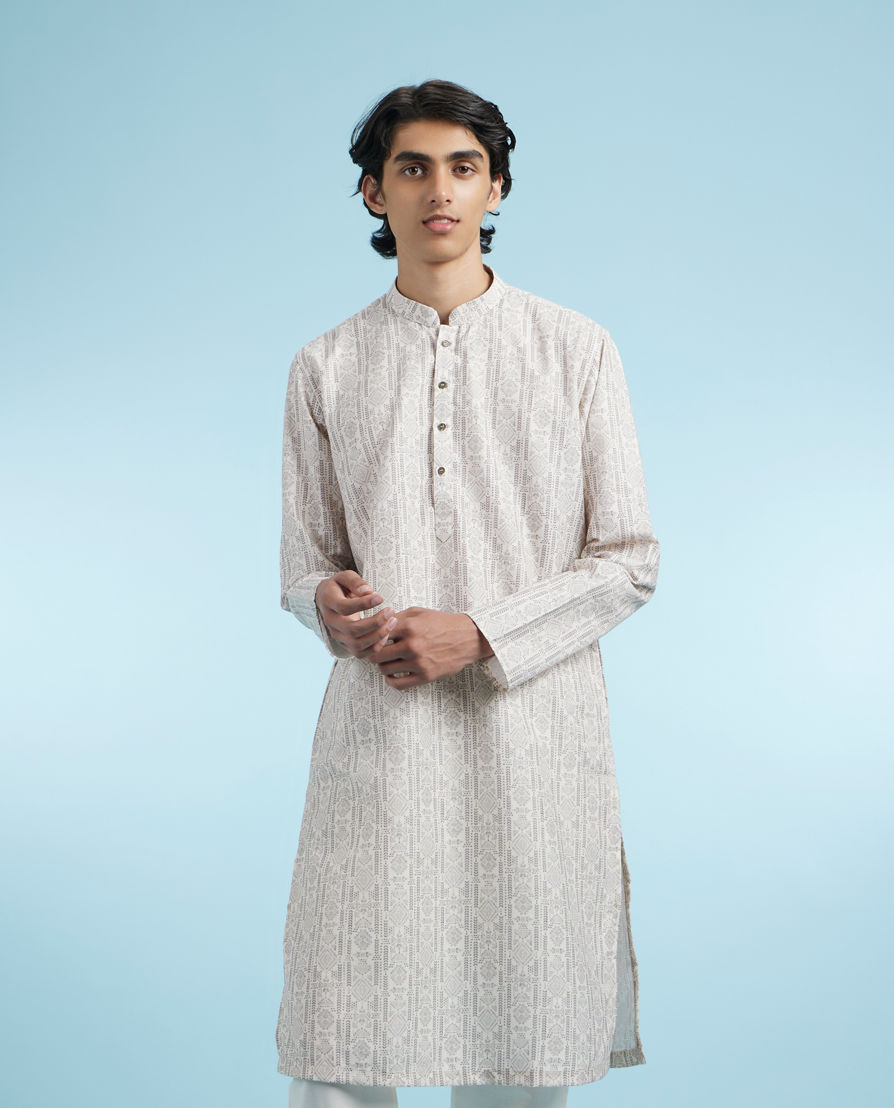 Diwas Men Beige Elegance Kurta