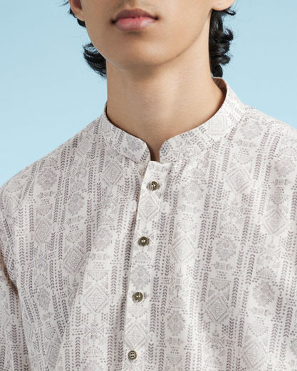 Diwas Men Beige Elegance Kurta