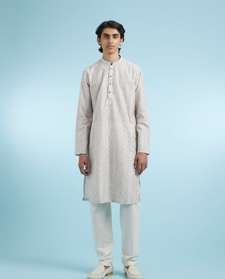 Diwas Men Beige Elegance Kurta