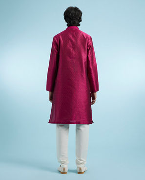 Diwas Men Festive Rani Pink Kurta