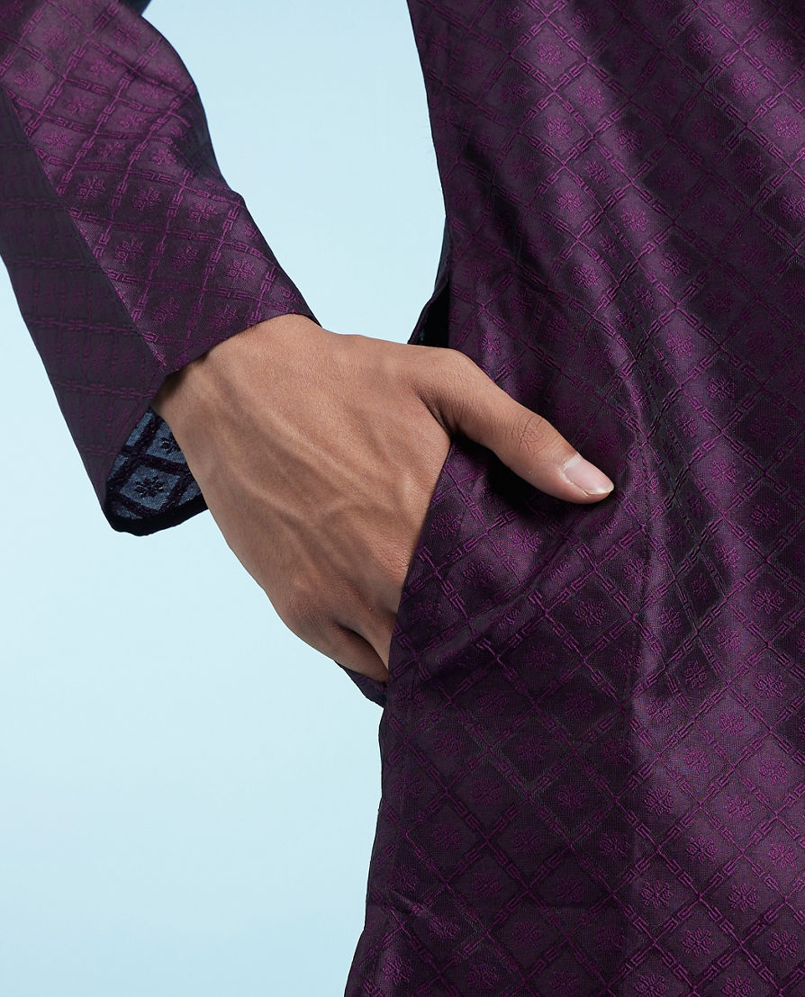 Diwas Men Purple Panache Kurta