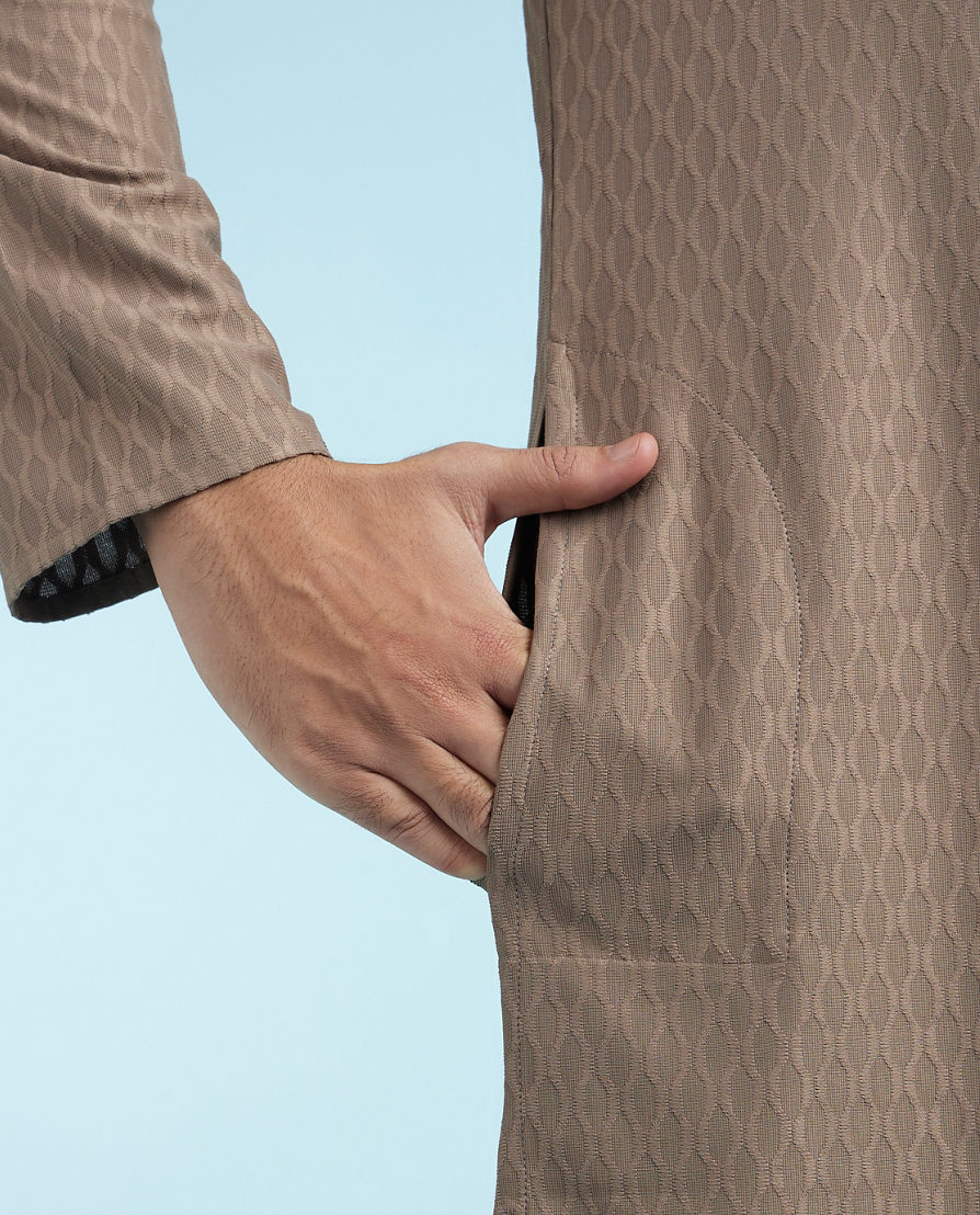 Diwas Men Elegant Brown Kurta