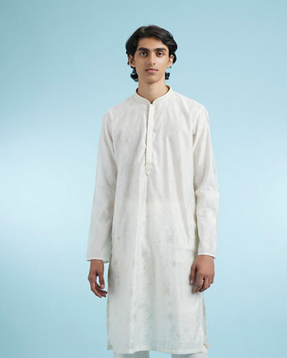 Diwas Men Elegant Cream Viscose Kurta