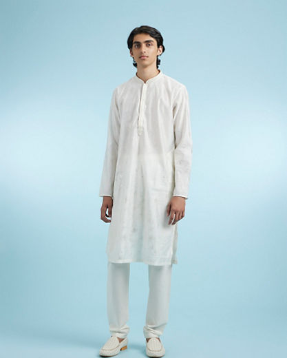 Diwas Men Elegant Cream Viscose Kurta
