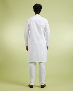 Diwas Men White Cotton Festival Kurta