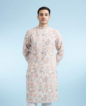 Diwas Men Cream Festive Kurta