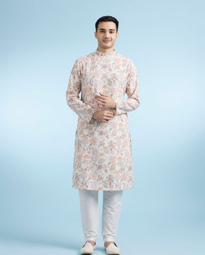 Diwas Men Cream Festive Kurta