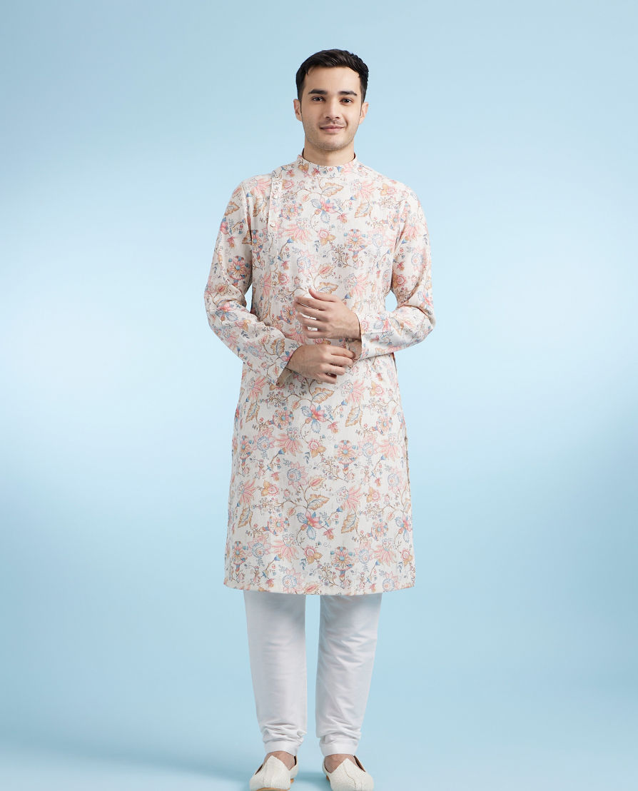 Diwas Men Cream Festive Kurta