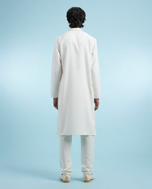 Diwas Men Cream-Colored Essence Kurta